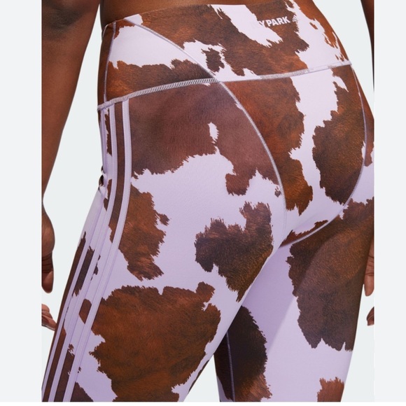 RARE 🐄 Beyonce ADIDAS IVY PARK X🐄 COW Print leggings Small - Picture 8 of 12